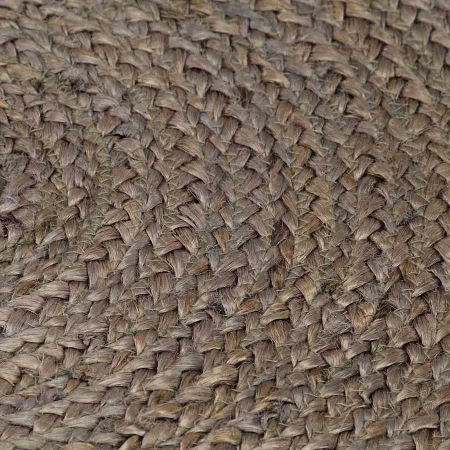 Tapis fait à la main Jute Rond 240 cm Gris - 4