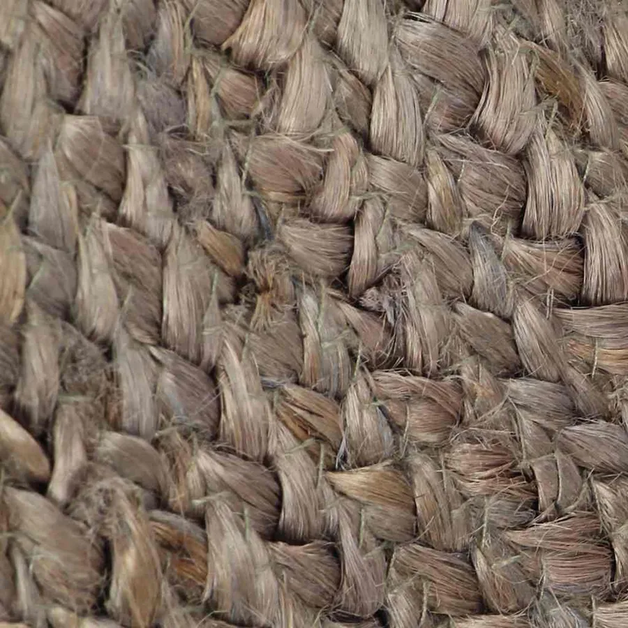Tapis fait à la main Jute Rond 240 cm Gris - 5