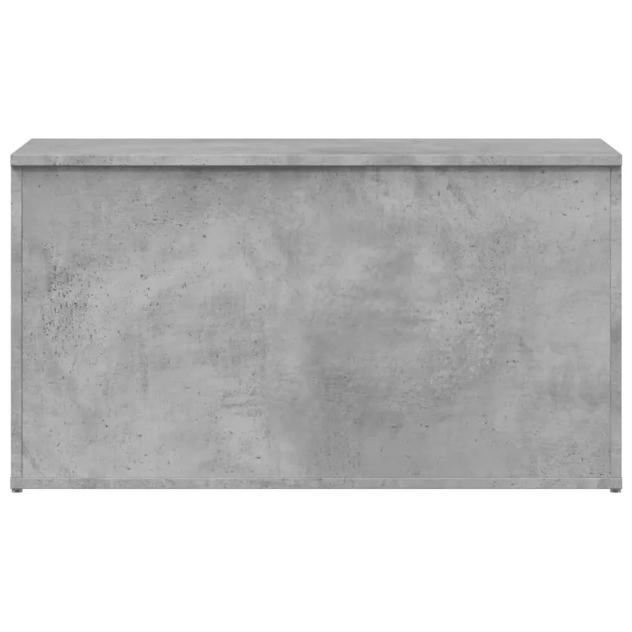 Coffre de rangement Gris béton 84x42x46 cm Bois d'ingénierie - 4