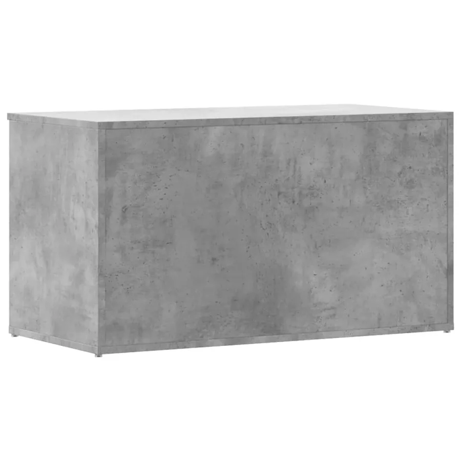 Coffre de rangement Gris béton 84x42x46 cm Bois d'ingénierie - 6