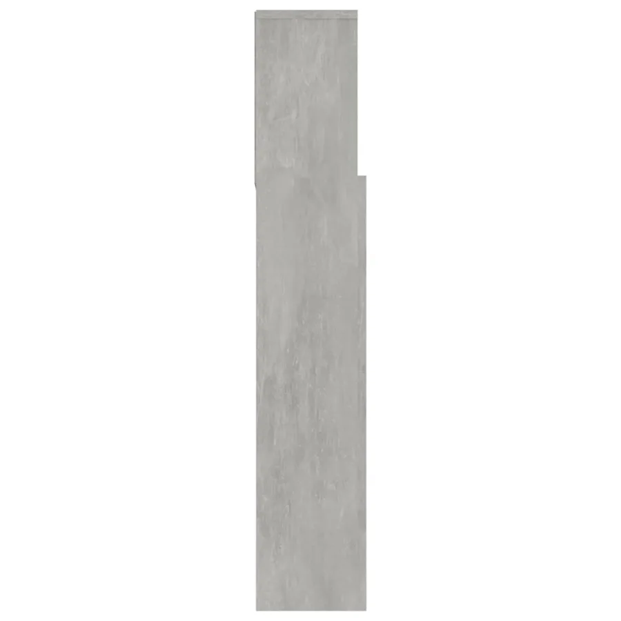 Armoire de tête de lit Gris béton 180x19x103,5 cm - 4