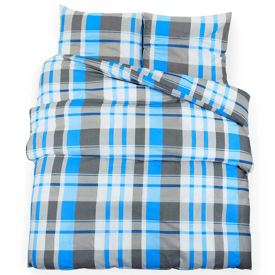 Ensemble de housse de couette Bleu et gris 260x240 cm Coton - 2