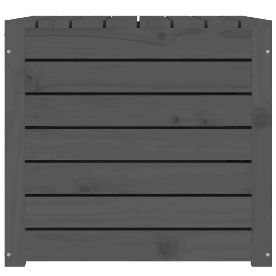 Boîte de jardin gris 101x50,5x46,5 cm bois massif de pin - 7