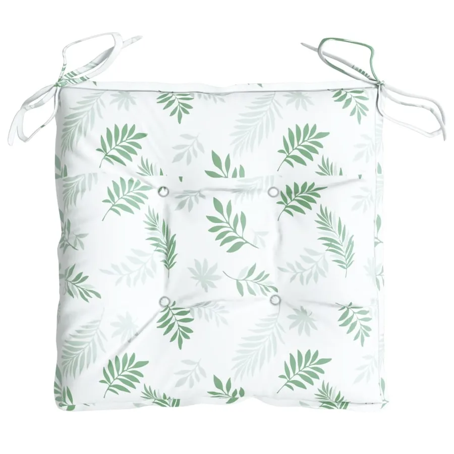 Coussins de chaise lot de 2 à motif de feuilles 40x40x7 cm - 6