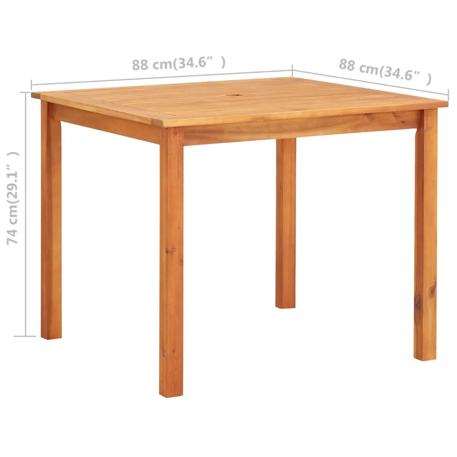 Ensemble à manger de jardin 3 pcs et coussins Acacia solide - 8