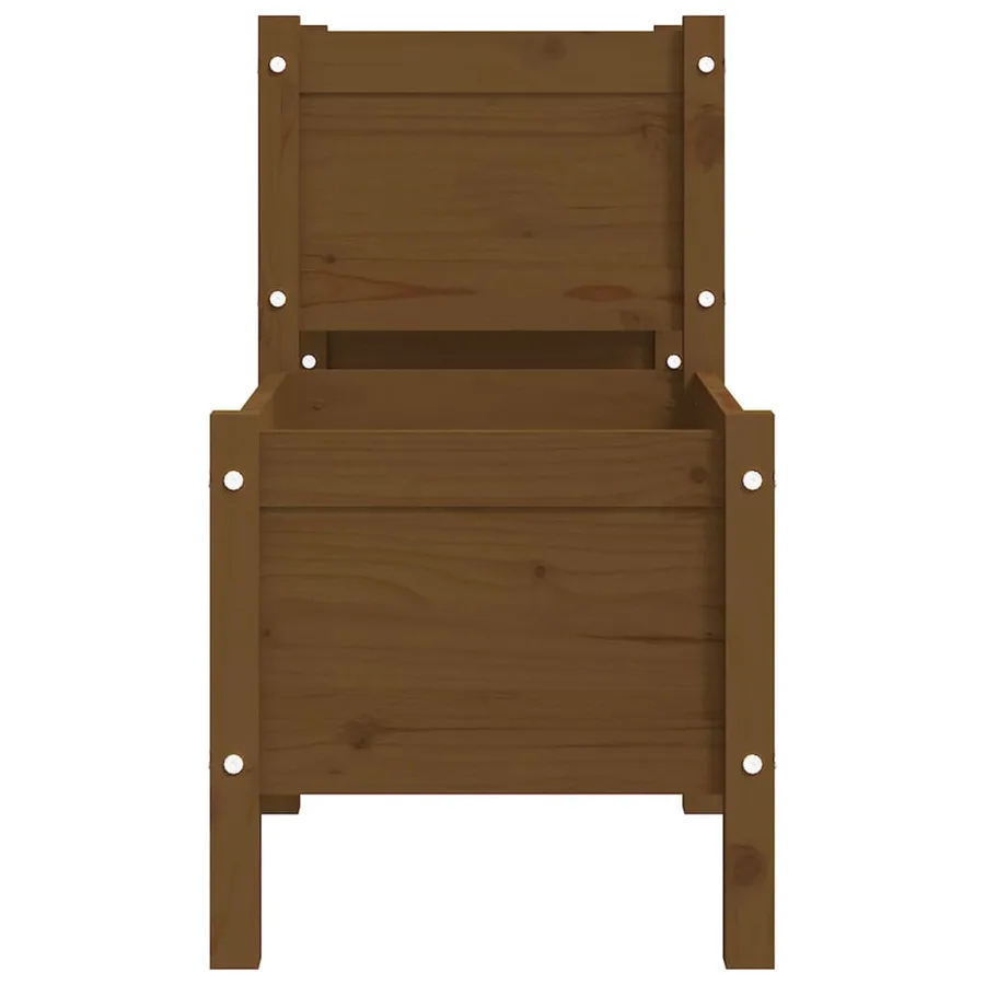 Jardinière Marron miel 178,5x44x75 cm Bois massif de pin - 5