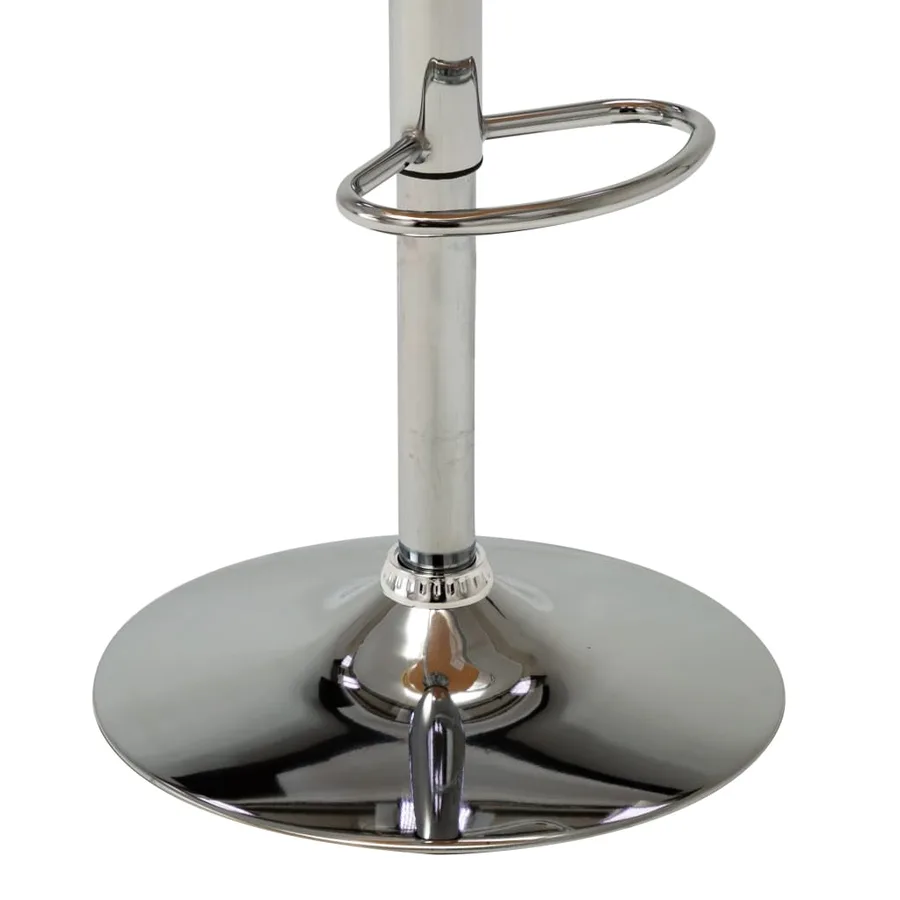 Tabouret de bar Crème Bois courbé et similicuir - 7