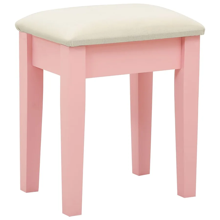 Coiffeuse et tabouret Rose 65x36x128 cm Bois de paulownia MDF - 9
