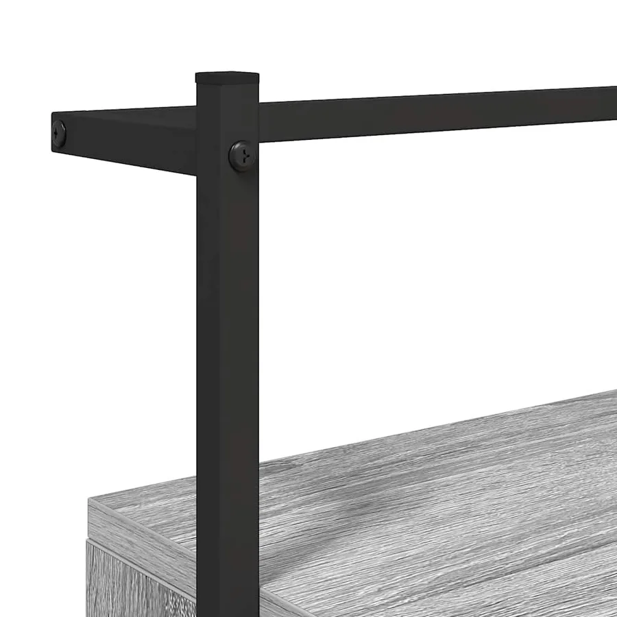 Table de chevet murale sonoma gris 35x30x51cm bois d'ingénierie - 9