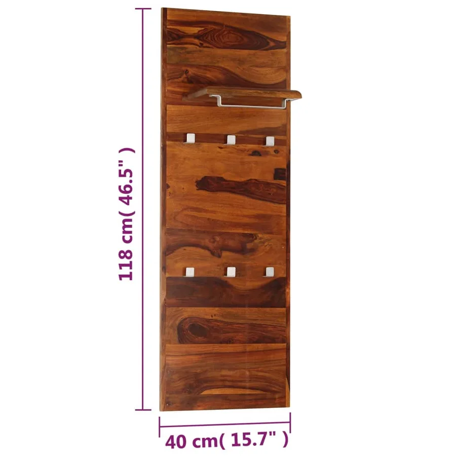 Portemanteau Bois solide de Sesham 118 x 40 cm - 5