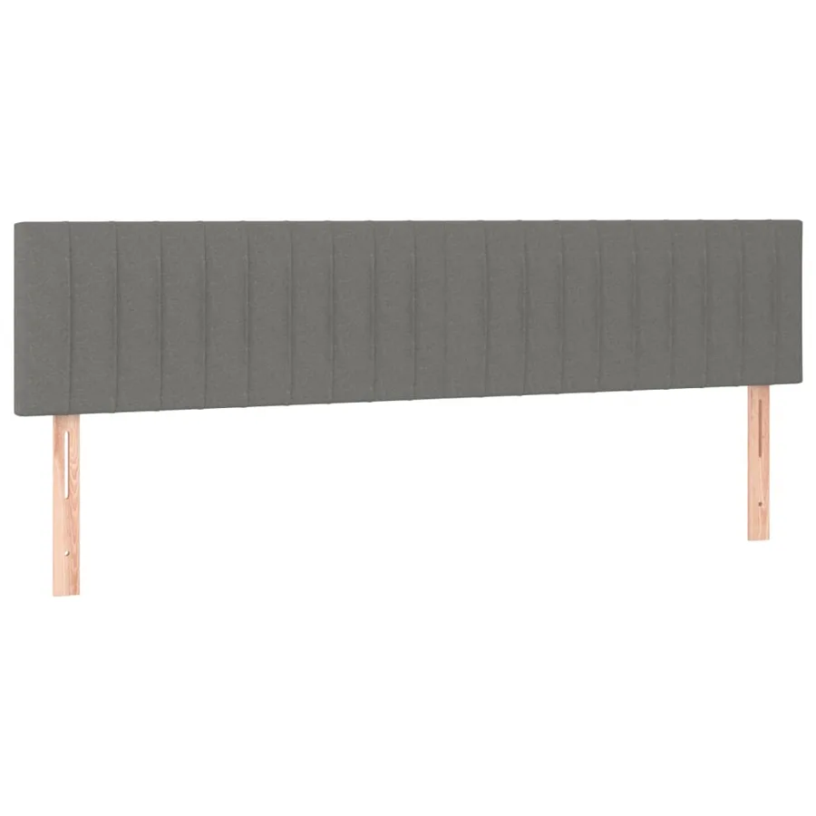 Têtes de lit Gris foncé 180x5x78/88 cm Tissu - 2