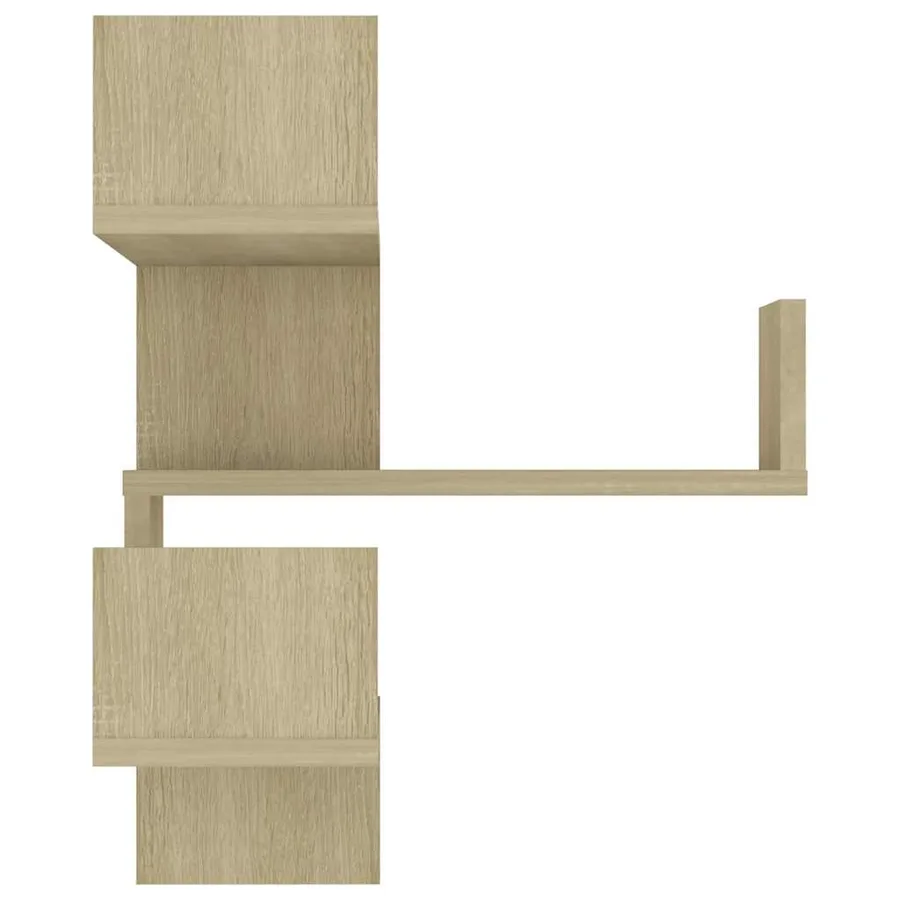 Étagères murales d'angle 2 pcs Chêne sonoma Bois d’ingénierie - 6