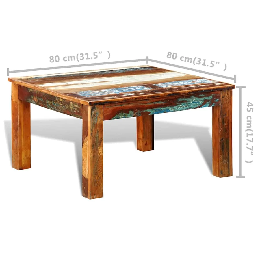 Table basse carrée Bois de récupération - 6