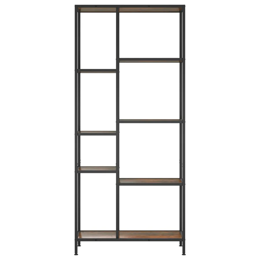 Étagère à livres 80x30x180 cm Acier et bois d'ingénierie - 3
