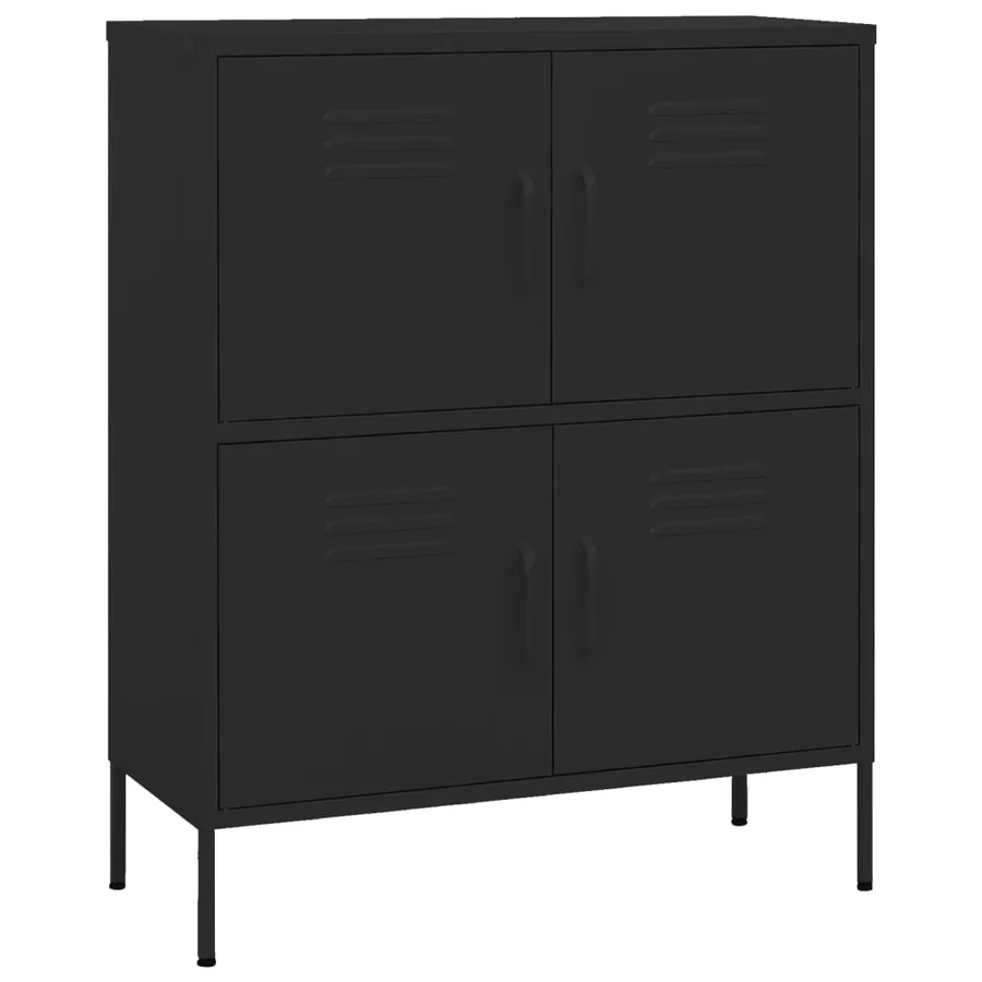 Armoire de rangement Noir 80x35x101,5 cm Acier - 2