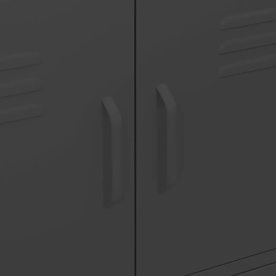 Armoire de rangement Noir 80x35x101,5 cm Acier - 7