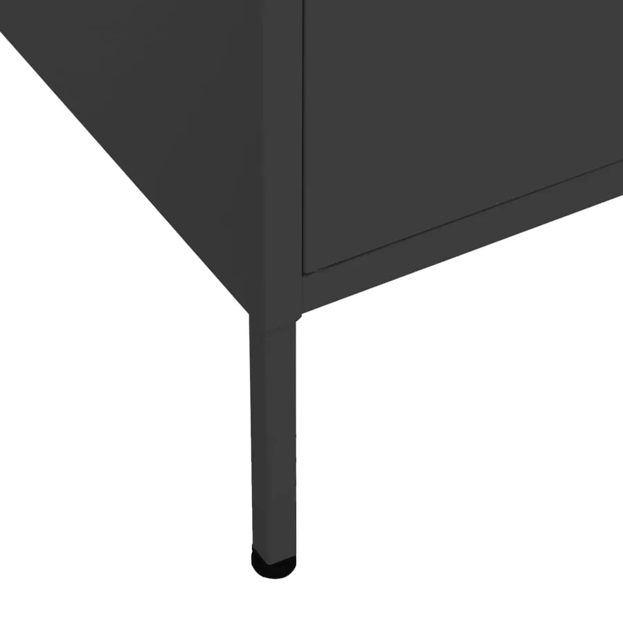 Armoire de rangement Noir 80x35x101,5 cm Acier - 8