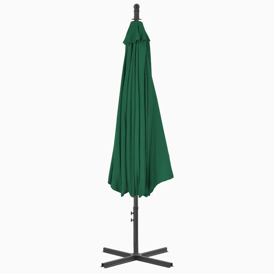 Parasol de jardin en porte-à-feux avec mât en acier 300 cm Vert - 4