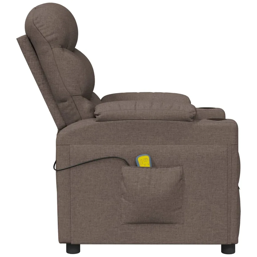 Fauteuil électrique de massage Taupe Tissu - 4