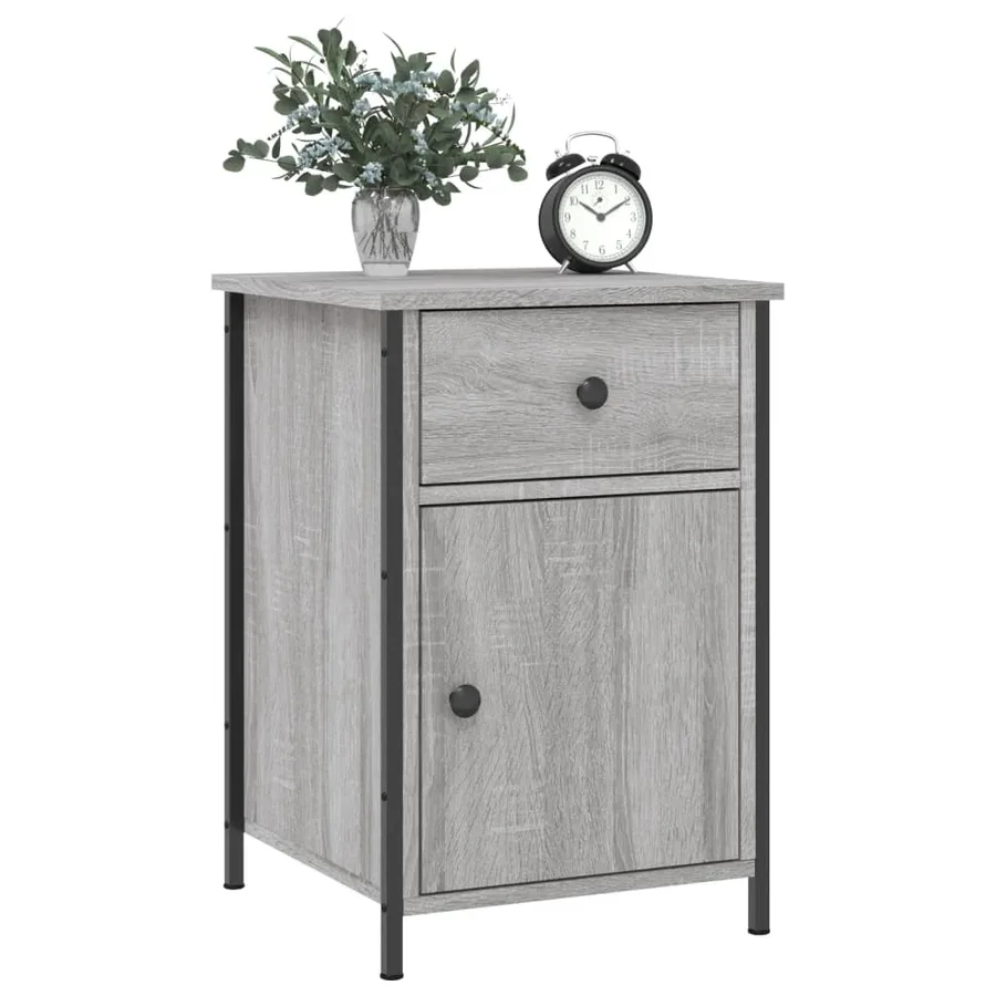 Tables de chevet 2 pcs sonoma gris 40x42x60cm bois d'ingénierie - 3