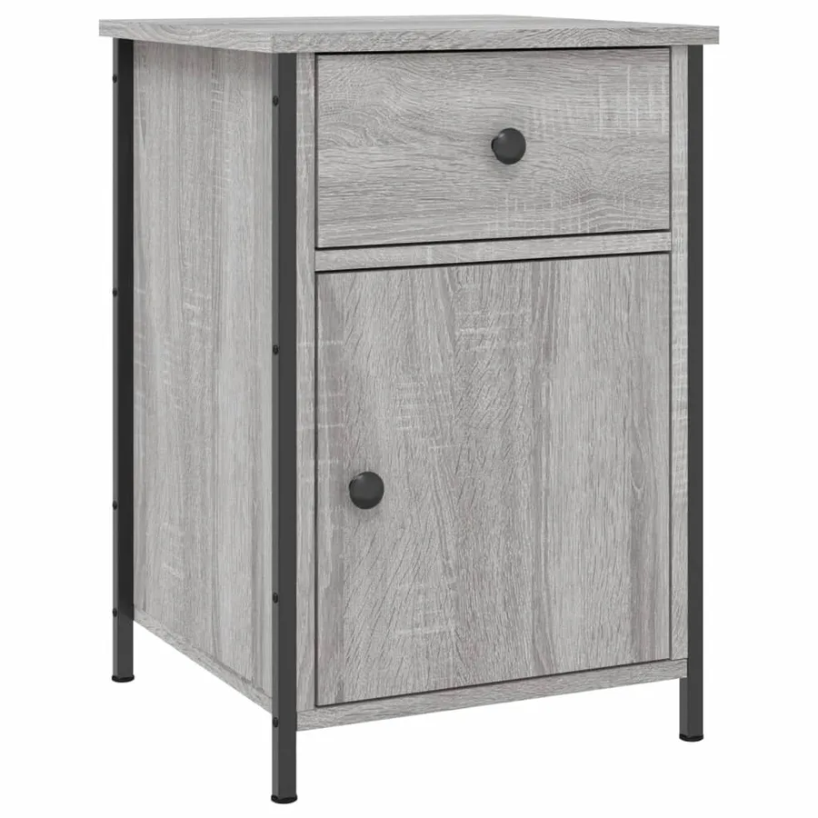 Tables de chevet 2 pcs sonoma gris 40x42x60cm bois d'ingénierie - 5