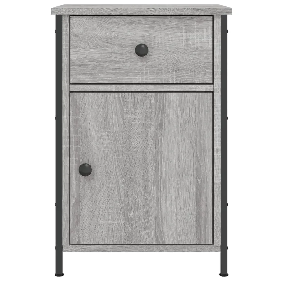 Tables de chevet 2 pcs sonoma gris 40x42x60cm bois d'ingénierie - 6