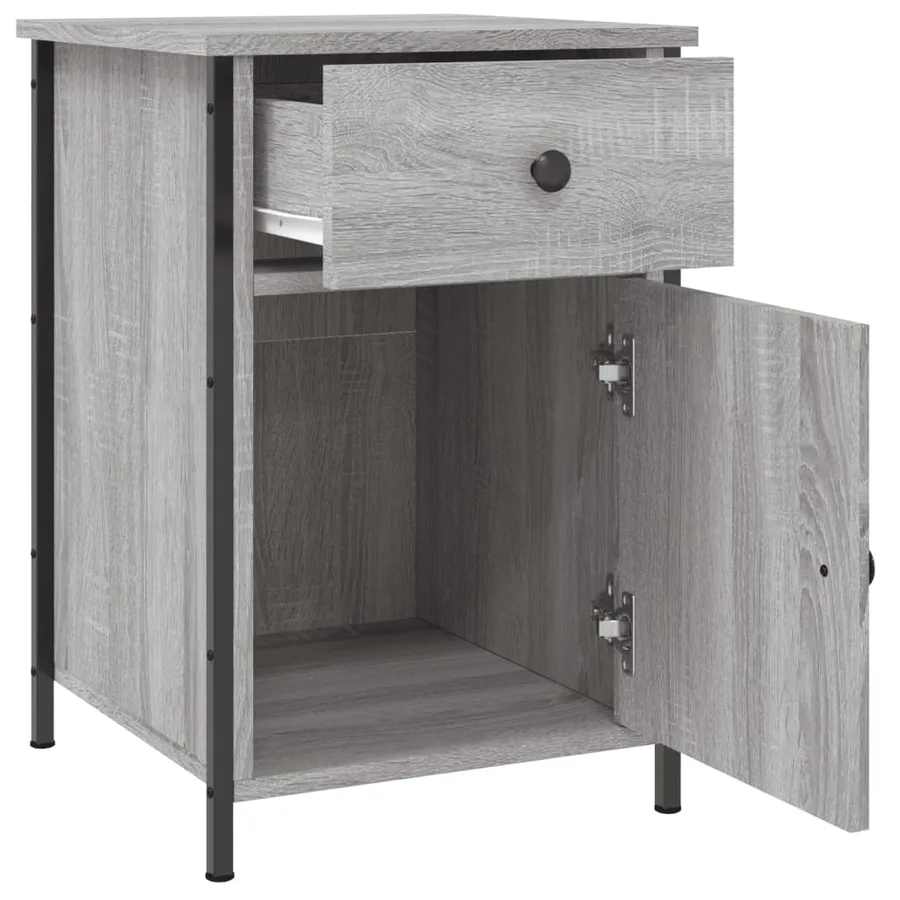 Tables de chevet 2 pcs sonoma gris 40x42x60cm bois d'ingénierie - 7