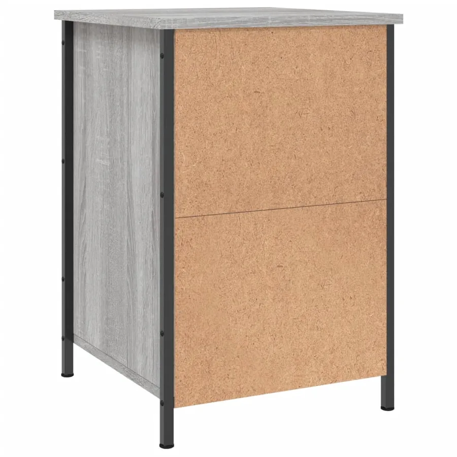 Tables de chevet 2 pcs sonoma gris 40x42x60cm bois d'ingénierie - 9