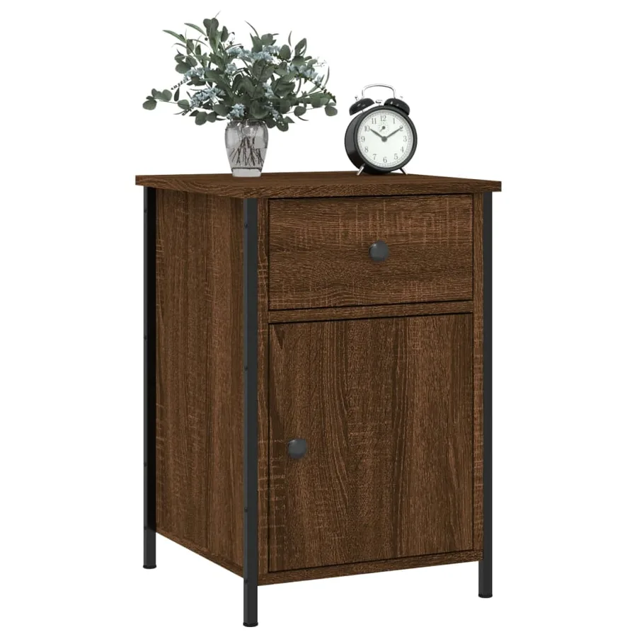 Tables de chevet 2pcs Chêne marron 40x42x60cm Bois d'ingénierie - 3