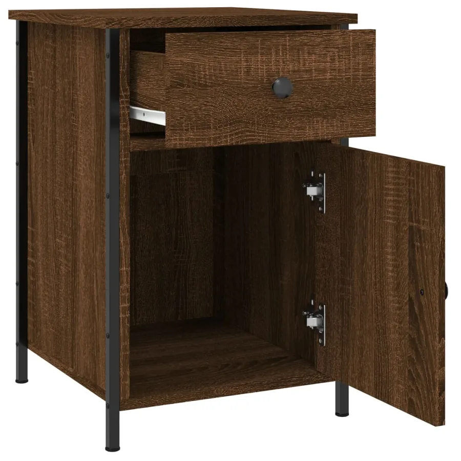 Tables de chevet 2pcs Chêne marron 40x42x60cm Bois d'ingénierie - 7
