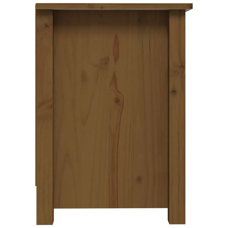 Meuble TV Marron miel 70x36,5x52 cm Bois de pin massif - 8