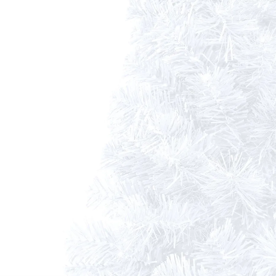 Demi-arbre de Noël artificiel pré-éclairé et boules blanc 150cm - 7