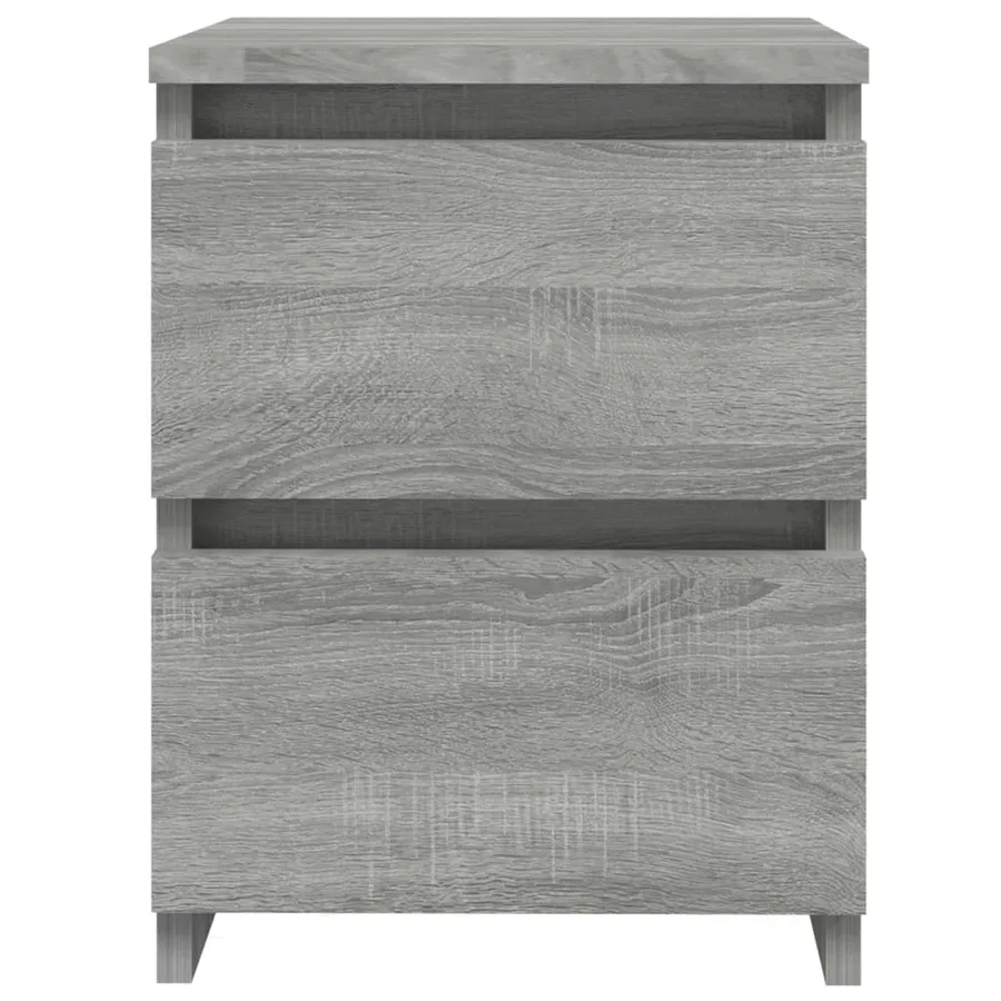 Tables de chevet 2 pcs Gris Sonoma 30x30x40 cm Bois d'ingénierie - 4