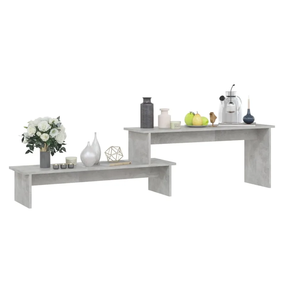 Meuble TV Gris béton 180x30x43 cm Bois d'ingénierie - 3