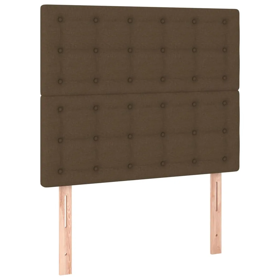 Tête de lit Marron foncé 90x5x118/128 cm Tissu - 2