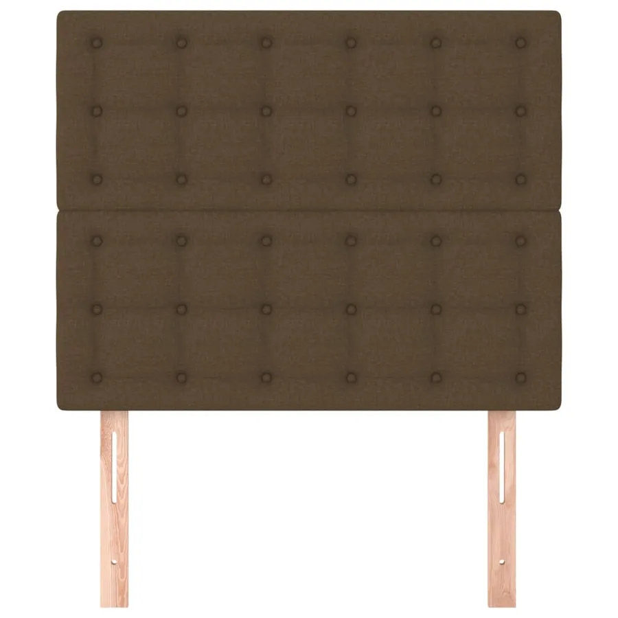 Tête de lit Marron foncé 90x5x118/128 cm Tissu - 3
