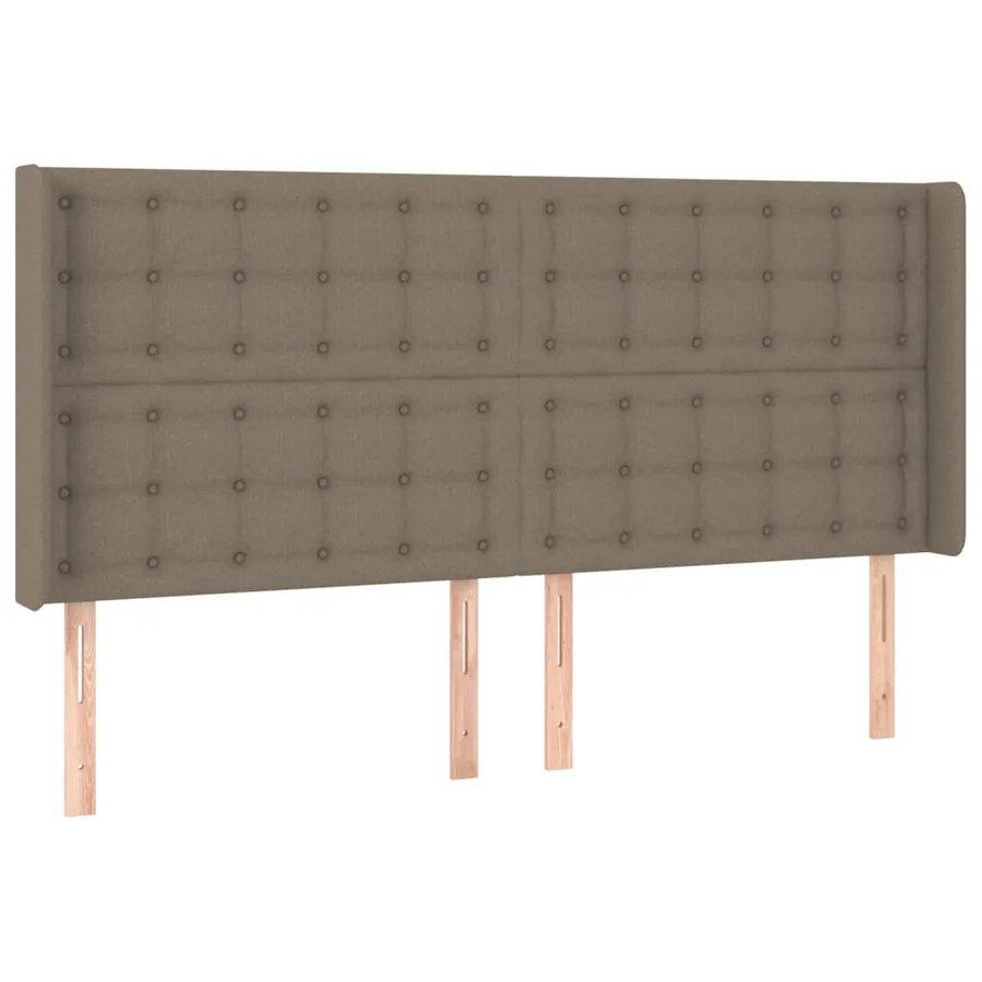 Tête de lit à LED Taupe 183x16x118/128 cm Tissu - 3