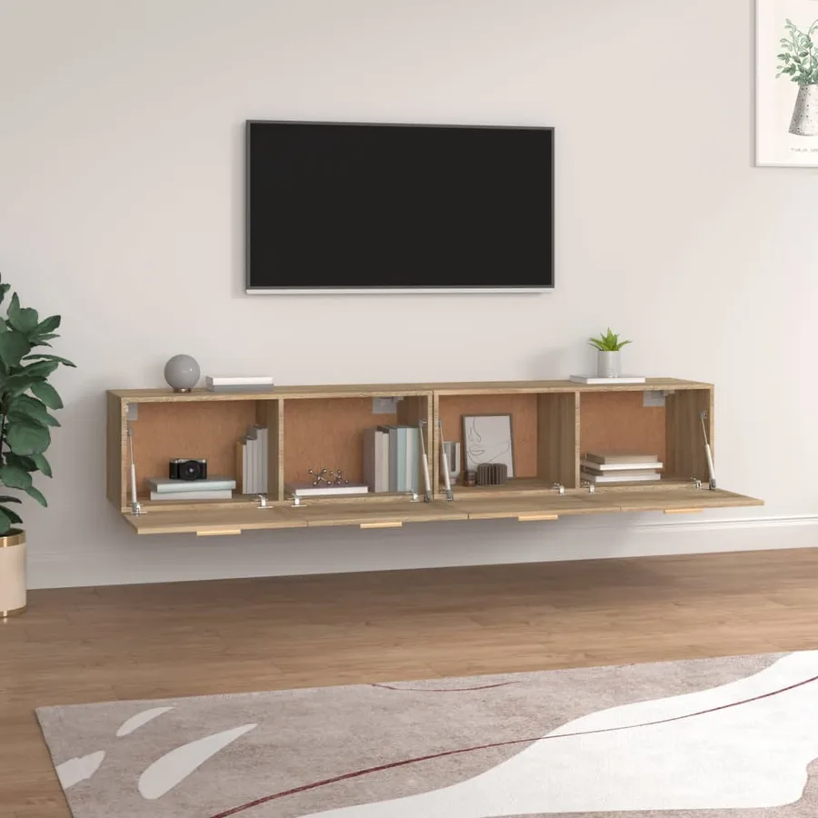 Armoires murales 2 pcs Chêne sonoma 100x36,5x35 cm - 3