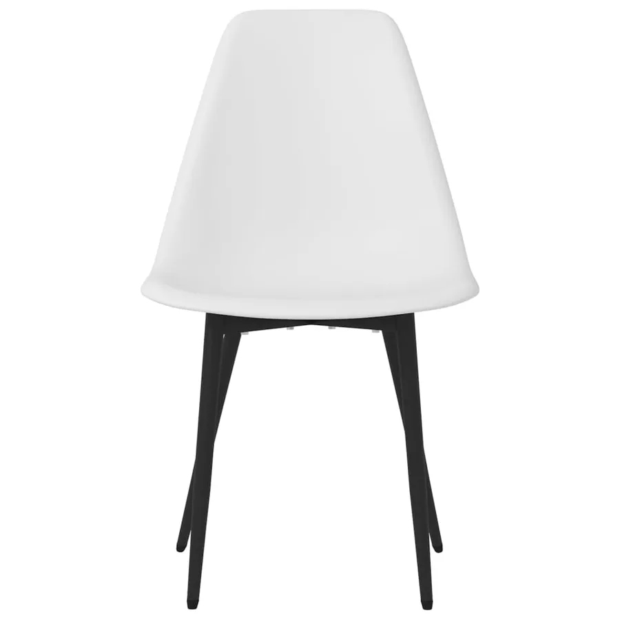 Chaises à manger lot de 2 blanc PP - 4