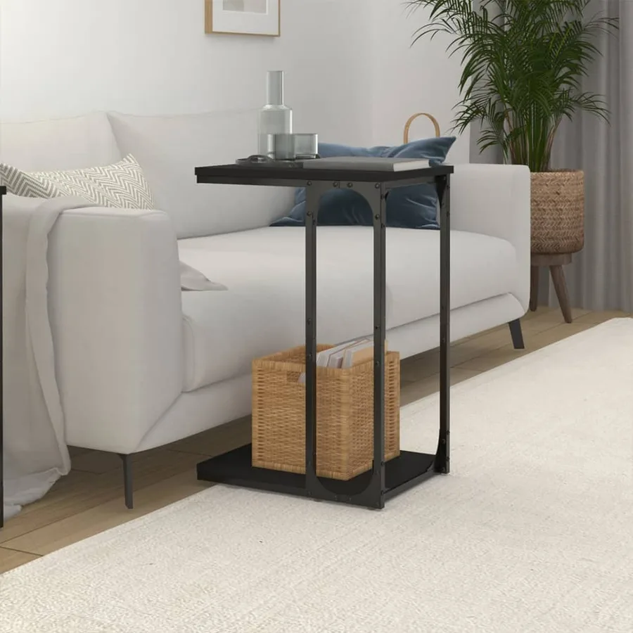 Table d'appoint Noir 40x30x60 cm Bois d'ingénierie - 3