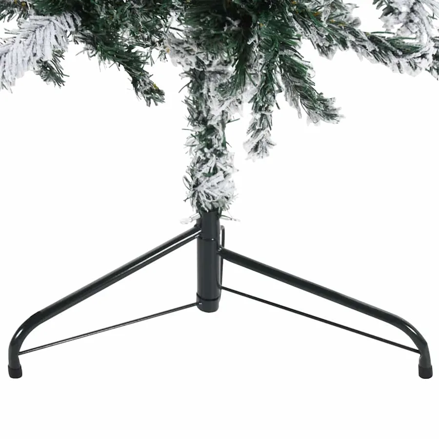 Demi sapin de Noël artificiel mince avec neige floquée 240 cm - 8