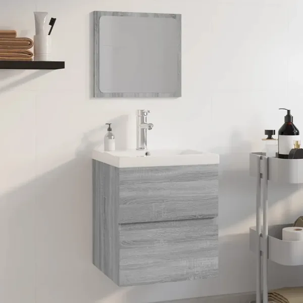 Meubles de salle de bain Sonoma gris Bois d'ingénierie