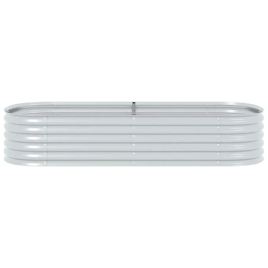 Lit surélevé de jardin 240x80x44 cm Acier galvanisé Argenté - 4