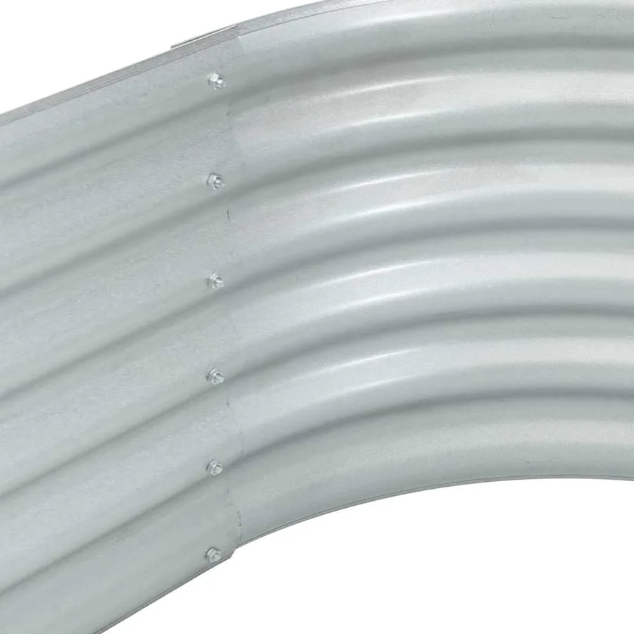Lit surélevé de jardin 240x80x44 cm Acier galvanisé Argenté - 7