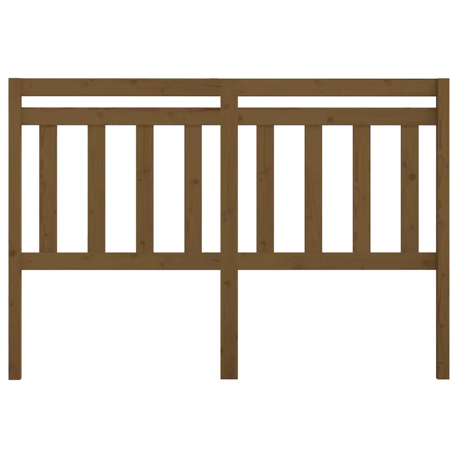 Tête de lit Marron miel 126x4x100 cm Bois massif de pin - 3
