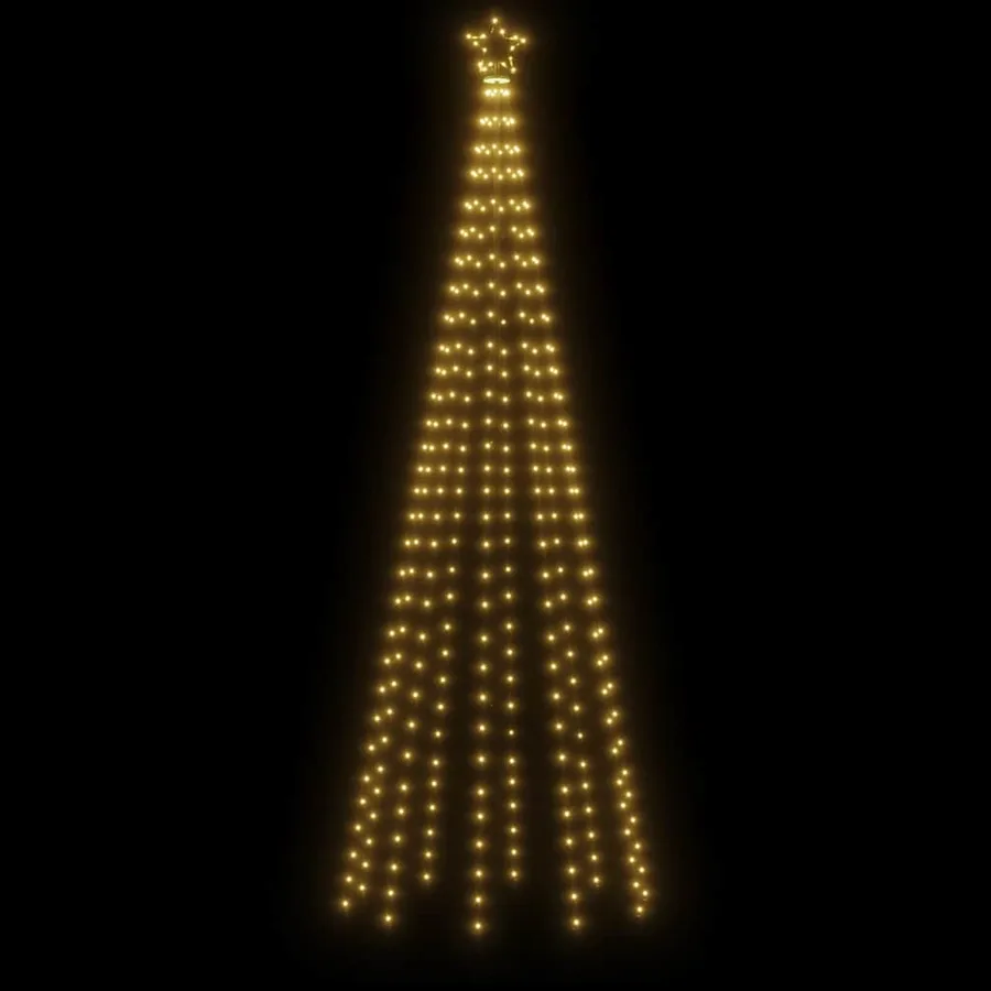 Arbre de Noël cône 310 LED Blanc chaud 100x300 cm - 4
