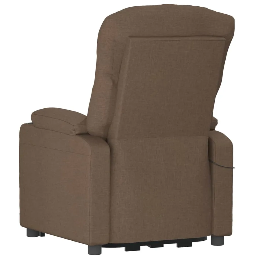 Fauteuil inclinable électrique Marron Tissu - 6