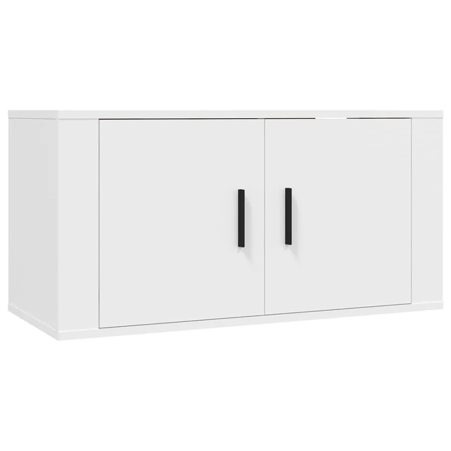 Meubles TV muraux 2 pcs blanc 80x34,5x40 cm - 4