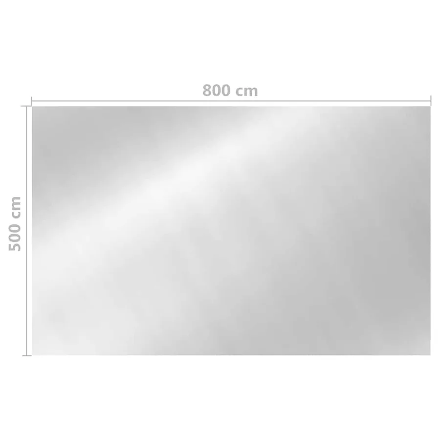 Couverture de piscine rectangulaire 800x500 cm PE Argenté - 5