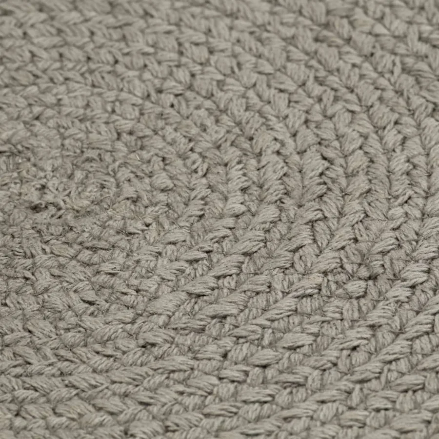 Napperons 4 pcs Gris Plain 38 cm Rond Coton - 4